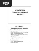 CS-424/580A Microcontrollers & Robotics