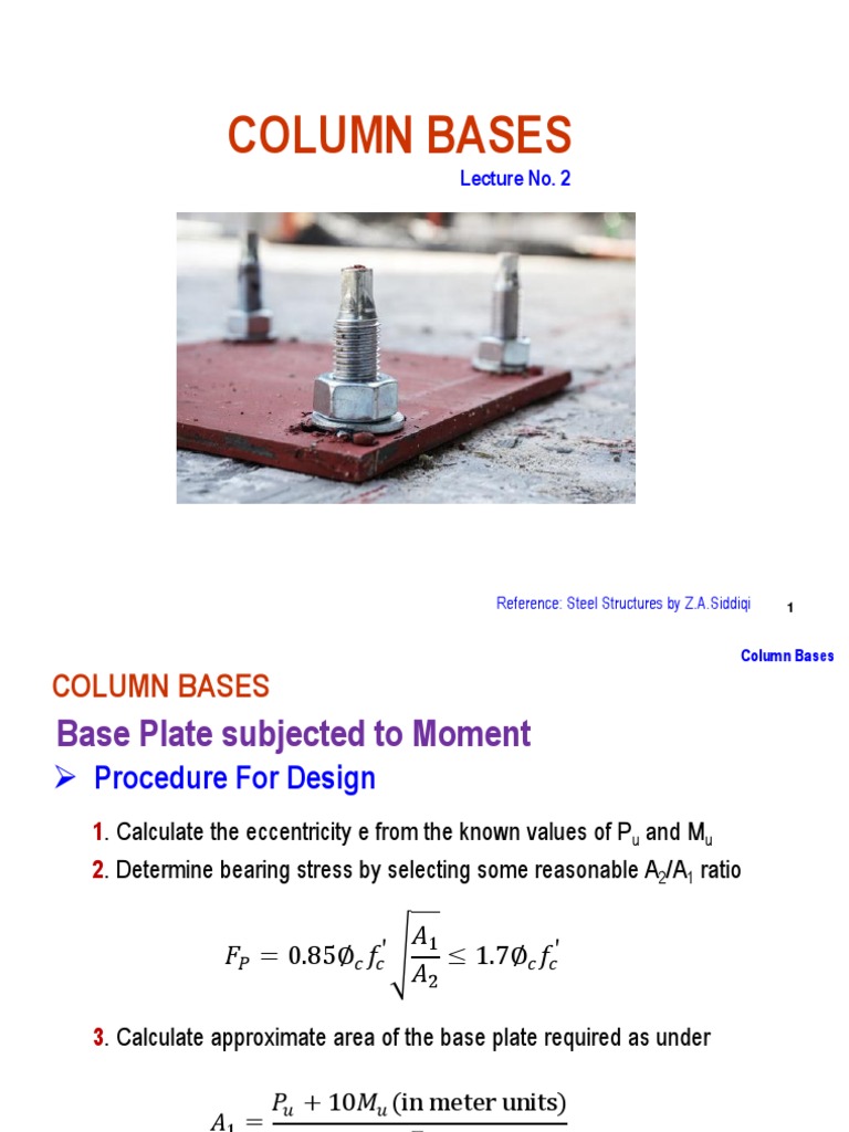 DOS - Base Plate - 2 PDF | PDF | Column | Bending