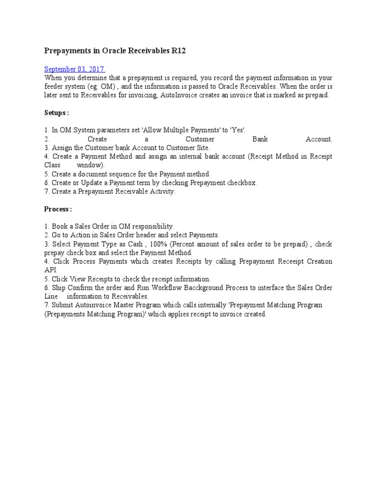 Managing Prepayments in Oracle R12 | PDF