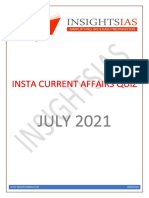 Insta Current Affairs Quiz: July 2021