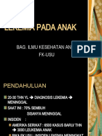 Lekemia Pada Anak: Bag. Ilmu Kesehatan Anak Fk-Usu