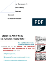 Principles and Concepts Of: - Clarence Arthur Perry - Ebenezer Howard - Doxiadis - Sir Patrick Geddes