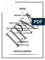 A Project Report ON The Indian Mobile Phone Industry