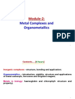 Module-2:: Metal Complexes and Organometallics