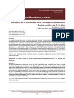 Influencia de La Motricidad en La Competencia Matemática