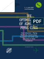 The Optimisation of ASME B31.3 Piping Class: 3 - 4 June 2020 Live Streaming