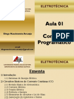 Eletrotécnica - Aula 1 - Conteúdo Programático