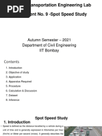 CE 328: Transportation Engineering Lab Experiment No. 9 - Spot Speed Study