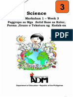 EDITED Science3 q1 Modyul3 Pag Grupo Sa Mga Solid Base Sa KolorPorma Grano o Tekstura Ug Kadak On Version3