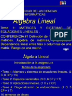 Álgebra Lineal: Universidad de Las Ciencias Informáticas