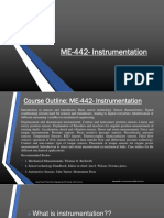 ME-442- Instrumentation Course Overview
