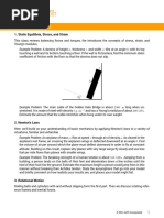 Syllabus 2021-2022: 1. Static Equilibria, Stress, and Strain