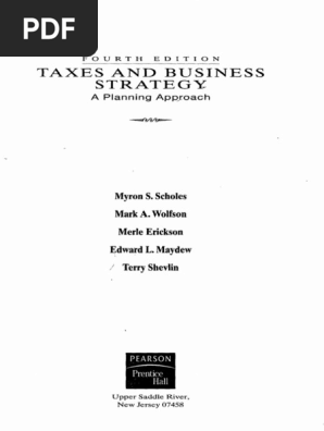 洋書 Taxes and Business Strategy 税務と経営戦略 Taxes and Business Strategy Overview | PDF | Taxes | Mergers And