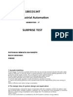 18ECO134T Industrial Automation: Surprise Test