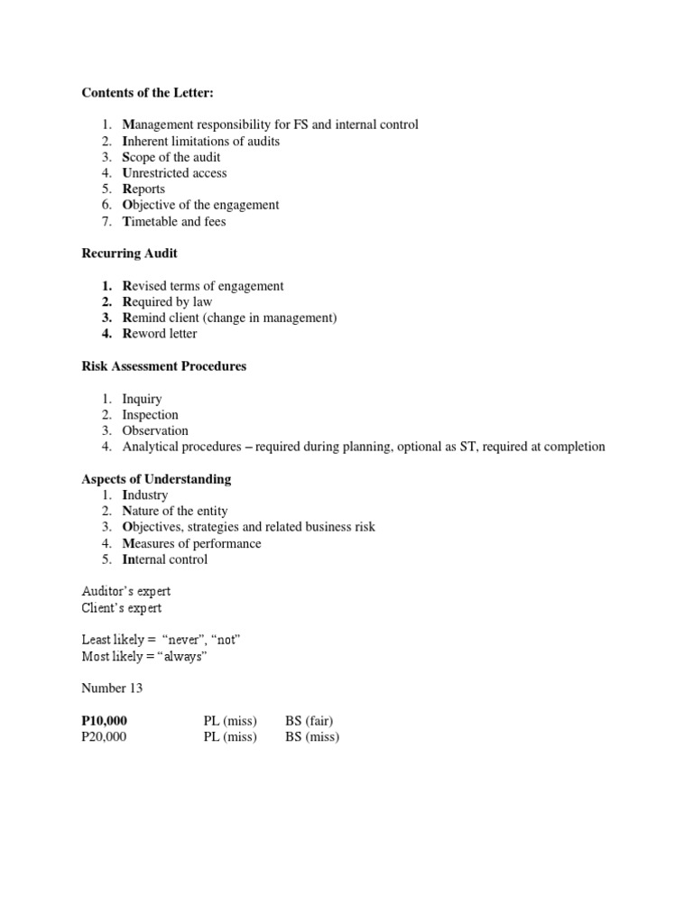 Reminders Pdf Going Concern Audit