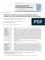 Prediction of treatment outcomes and longitudinal analysis in children with autism undergoing intensive behavioral intervention