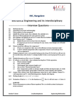 IISC, Bangalore (Interview Questions)-Mechanical Engineering