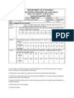 Department of Economics (Nims Institute of Humanities and Social Science) Semester Exam MAY - 2018