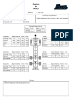 Relatório de alinhamento de veículo com placa JBQ 441 e KM 972556