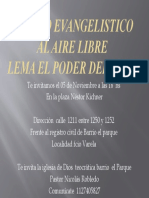 Evento Evangelistico Al Aire Libre