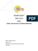 BALQIS BINTI ZAHARIN - Lab Exercise 2.2 Single and Nested If Statement