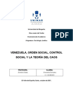 VENEZUELA, ORDEN SOCIAL, CONTROL SOCIAL Y LA TEORIA DEL CAOS