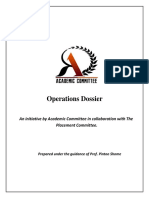 Operations Dossier 2021