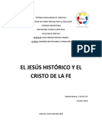 Ensayo El Jesús Histórico y El Cristo de La Feclaudio Martinez