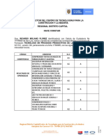 Tecnólogo en Procesos Productivos de La Madera