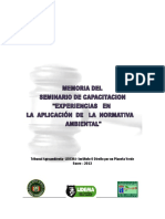 2. Memoria Seminario de Capacitacion - Experiencias en La Aplicacion de La Normativa Ambiental 2013 Lidema-ta-idpv.docx