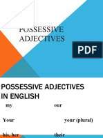 Possessive Adjective Notes