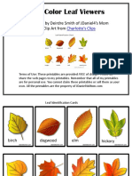 Leaf Identification Chart and Cards