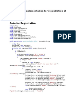 Perform The Implementation For Registration of A New User