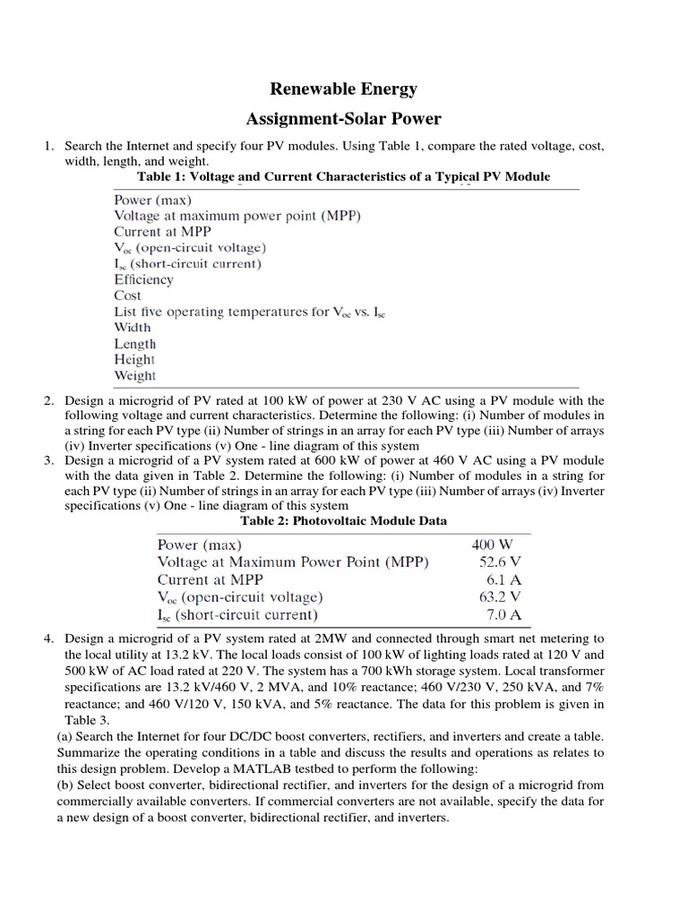 Solar Power Microgrid Design Guide | PDF | Photovoltaic System ...