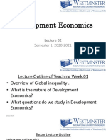 Development Economics: Semester 1, 2020-2021