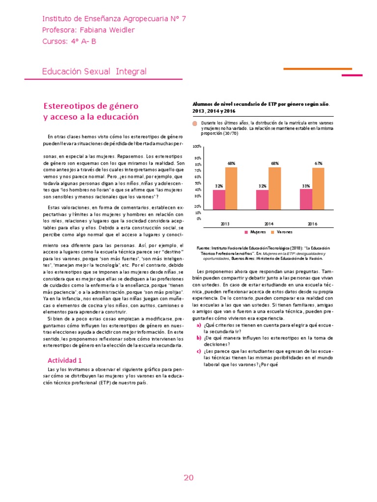 Estereotipos de género en educación técnica | PDF | Estereotipos | Hombre