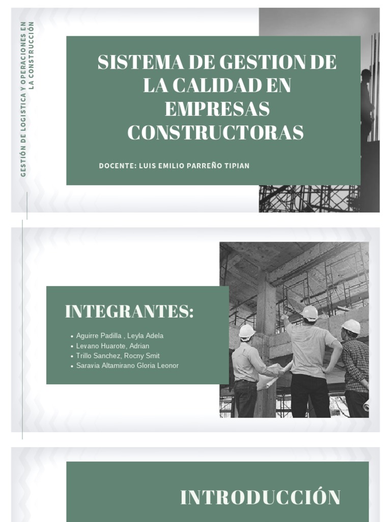 Sistema de Gestión de Calidad en Construcción | PDF | Calidad ...