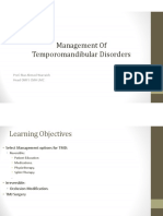 Management of Temporomandibular Disorders: Prof. Riaz Ahmed Warraich Head Omfs CMH LMC