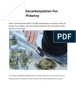 Cannabis Decarboxylation For Increased Potency