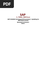 C - TS450 - 1809 Exam: SAP S/4HANA Sourcing and Procurement - Upskilling For ERP Experts Exam Questions & Answers Demo