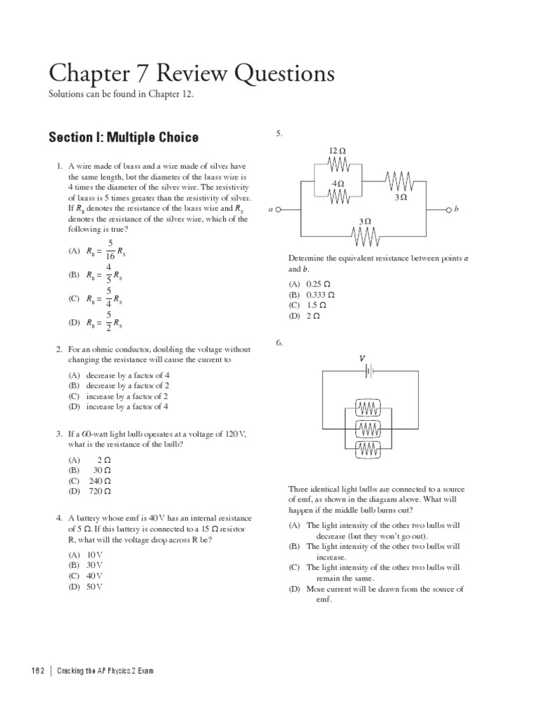 AP Physics 2 Exam Review | PDF | Electrical Network | Electrical ...