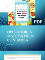 Operadores Matemáticos Con Tabla