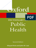 Dictionary of Public Health Oxford University Press 2018