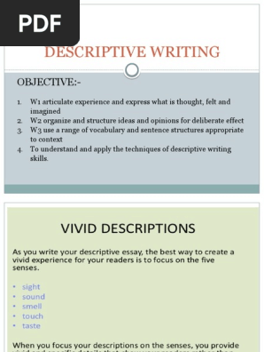 Descriptive Writing