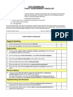 Cac Counseling Competancy Assessement Checklist: Instructions