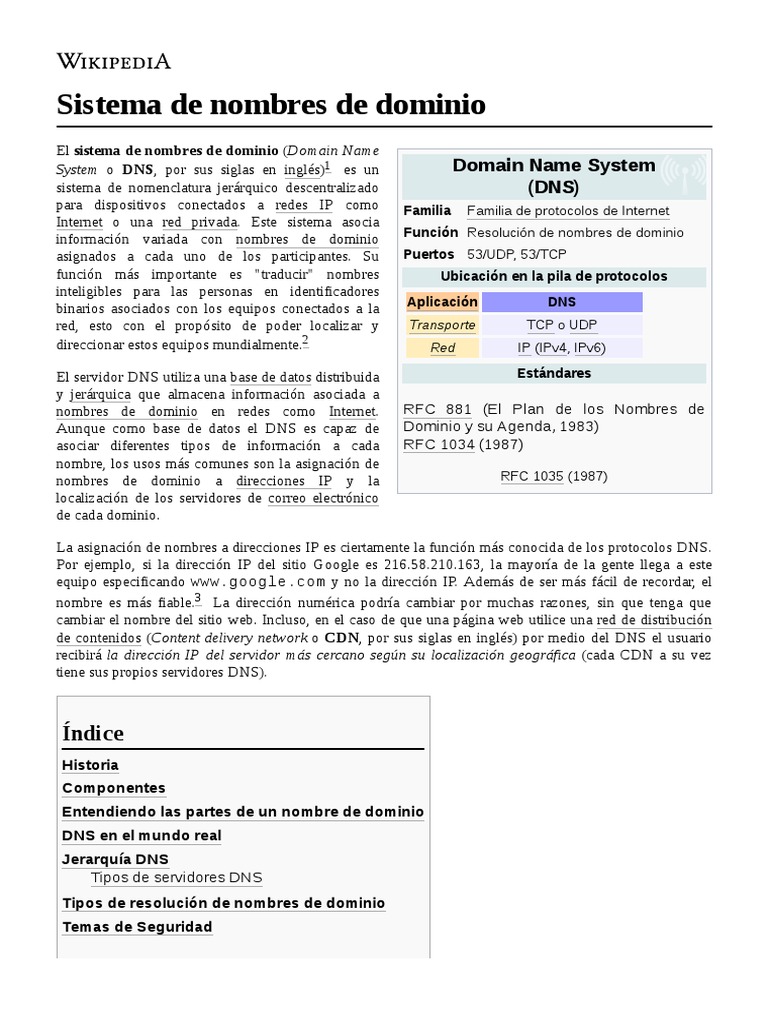 Sistema de Nombres de Dominio | PDF | sistema de nombres de dominio ...