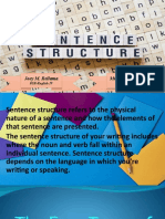 Sentence structure types