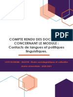 Compte Rendu Des Documents Concernant Le Module