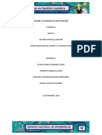 Evidencia 4 Informe "Actividades de Investigación" Evidencia 4