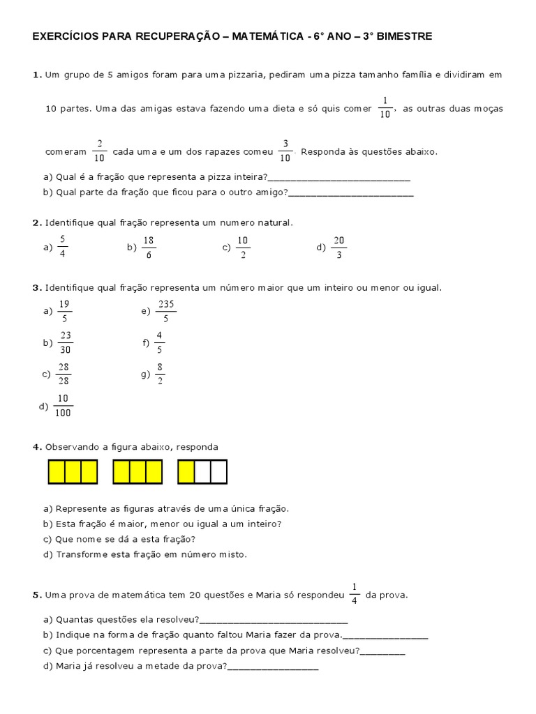 ➥ Quiz de Matemática 6º Ano #3  Operações de Matemática do 6º Ano  [INÉDITO] 